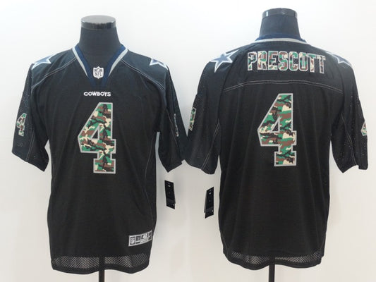 Men's Dallas Cowboys #4 Dak Prescott Black Authentic Game Jersey1
