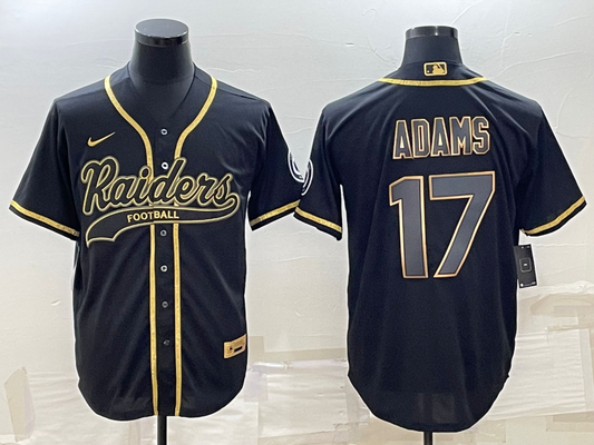 Men's Las Vegas Raiders Davante Adams #17 Black Player Jersey1 Joint Edition