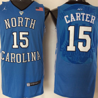 Men's North Carolina Tar Heels Vince Carter #15 Blue Player Game Jersey