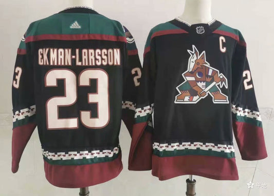 Men's Arizona Coyotes Oliver Ekman-Larsson #23 Black Home Breakaway Player Jersey1