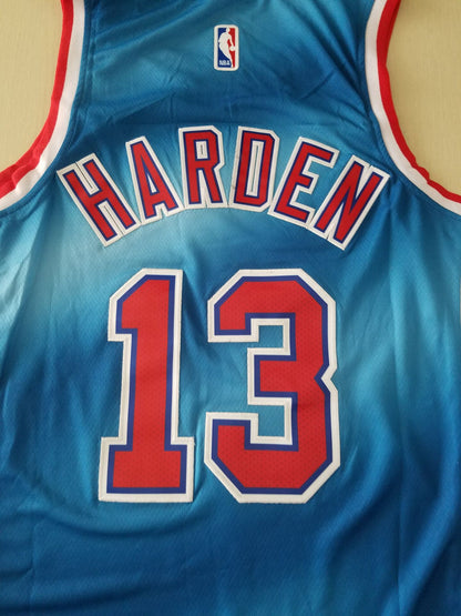 Men's Brooklyn Nets James Harden Light Blue 2020/21 Jersey1 - Classic Edition