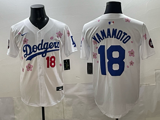 Men's Los Angeles Dodgers Yoshinobu Yamamoto #18 White Alternate Limited Jersey