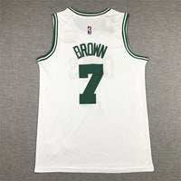 Men's Boston Celtics Jaylen Brown #7 White 2022/23 Swingman Jersey1 - Association Edition