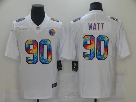 Men's Pittsburgh Steelers T.J. Watt #90 White Player Game Jersey1