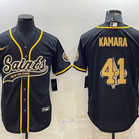 Men's New Orleans Saints Alvin Kamara #41 Black Player Jersey1 Joint Edition