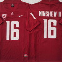 Men's Washington State Cougars Gardner Minshew II #16 Red Game Jersey