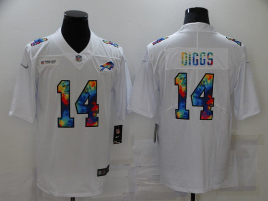 Men's Buffalo Bills Stefon Diggs #14 White Game Jersey1