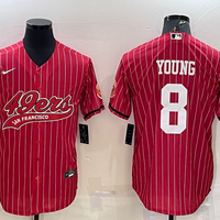 Men's San Francisco 49ers Steve Young #8 Red Player Jersey1 Joint Edition