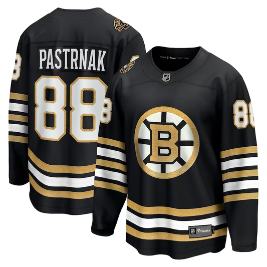 Men's Boston Bruins David Pastrnak #88 Black Player Game Jersey1