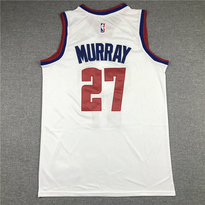 Men's Denver Nuggets Jamal Murray #27 White 2020/21 Swingman Player Jersey1