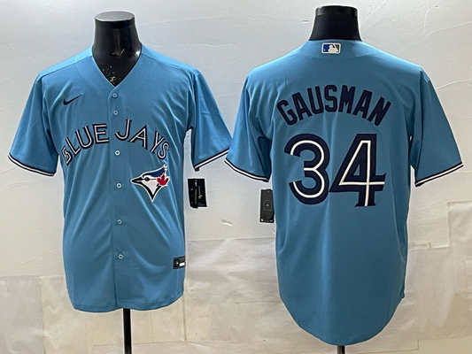 Men's Toronto Blue Jays Kevin Gausman #34 Powder Blue Player Jersey