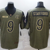 Men's Los Angeles Rams Matthew Stafford #9 Brown Game Jersey1
