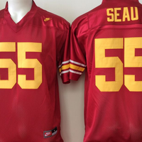 Men's USC Trojans Junior Seau #55 Cardinal Alumni Player Jersey