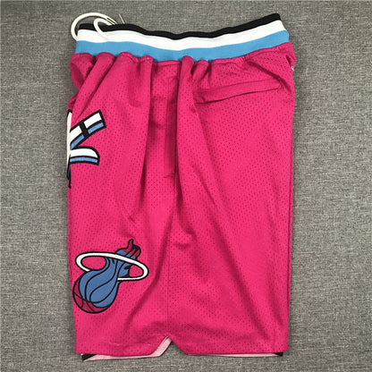 Men's Miami Heat Pink Basketball Shorts1