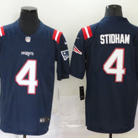 Men's New England Patriots Jarrett Stidham #4 Navy Game Jersey1