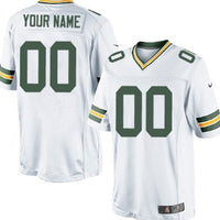 Custom1 Green Bay Packers White Limited Jersey1 Stitched American Football Jerseys