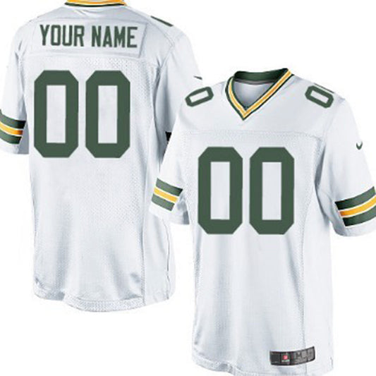 Custom1 Green Bay Packers White Limited Jersey1 Stitched American Football Jerseys