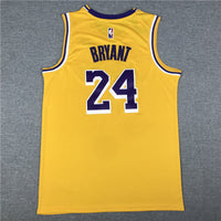 Men's Los Angeles Lakers Kobe Bryant #8-24 Yellow Swingman Player Jersey1
