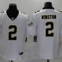 Men's New Orleans Saints Jameis Winston #2 White Game Jersey1