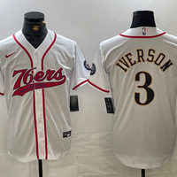 Men's Philadelphia 76ers Allen Iverson #3 White Replica Player Jersey