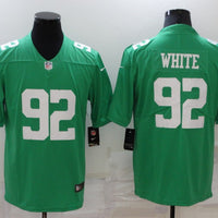 Men's Philadelphia Eagles Reggie White #92 Green Game Jersey1