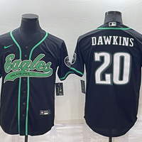 Men's Philadelphia Eagles Brian Dawkins #20 Black Game Jersey1 Joint Edition