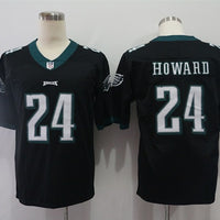 Men's Philadelphia Eagles Jordan Howard #24 Black Game Jersey1