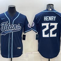 Men's Tennessee Titans Derrick Henry #22 Navy Game Jersey1