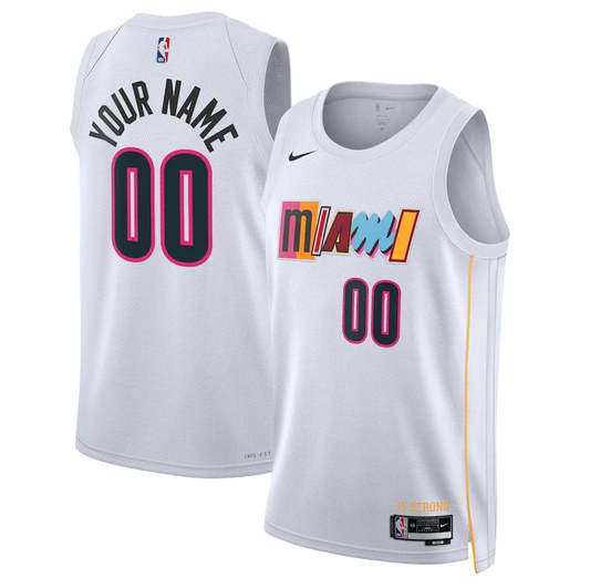 Men's Miami Heat Custom Swingman Jersey1 - City Edition