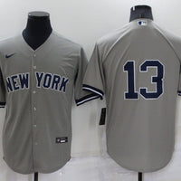 Men's New York Yankees Alex Rodriguez #13 Gray Replica Player Name Jersey1