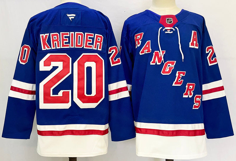 Men's New York Rangers Chris Kreider #20 Fanatics Blue Home Breakaway Player Jersey