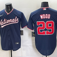 Men's Washington Nationals James Wood #29 Navy Replica Player Jersey
