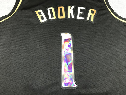 Men's Phoenix Suns Devin Booker #1 Black Swingman Player Jersey1