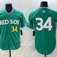 Men's Boston Red Sox David Ortiz #34 Green 2025 City Connect Limited Retired Player Jersey
