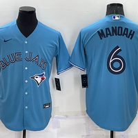 Men's Toronto Blue Jays Alex Manoah #6 Light Blue Replica Baseball Jersey1
