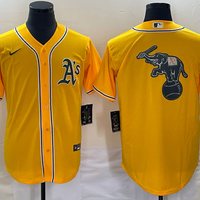 Men's Oakland Athletics Gold Alternate Replica Game Jersey1