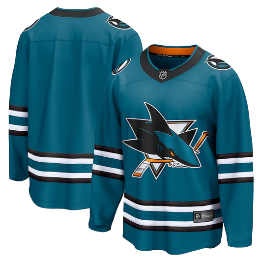 Men's San Jose Sharks Teal Breakaway Home Blank Jersey1
