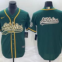 Men's Oakland Athletics Kelly Green Replica Player Jersey1 Joint Edition