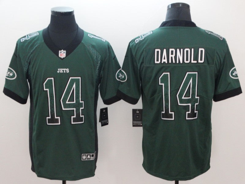 Men's New York Jets #14 Sam Darnold Green Game Player Jersey1