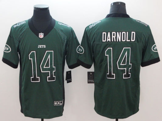 Men's New York Jets #14 Sam Darnold Green Game Player Jersey1