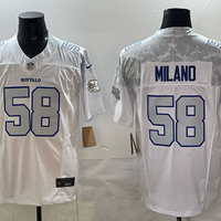 Men's Buffalo Bills Matt Milano #58 White 2025 Rivalries Collection Limited Jersey