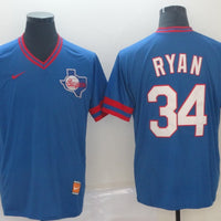 Men's Texas Rangers Nolan Ryan #34 Blue Player Jersey1