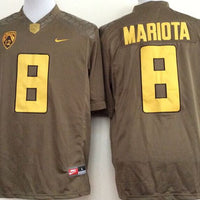 Men's Oregon Ducks Marcus Mariota #8 Brown Player Game Jersey