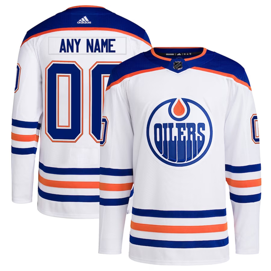 Men's Edmonton Oilers White Away Primegreen Authentic Pro Custom Jersey1