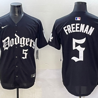 Men's Los Angeles Dodgers Freddie Freeman #5 Black Player Jersey