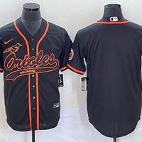 Men's Baltimore Orioles Black Replica Blank Jersey1 Joint Edition
