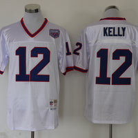 Jim Kelly Buffalo Bills Mitchell Ness White Legacy Replica Player Jersey - JerseysFreak