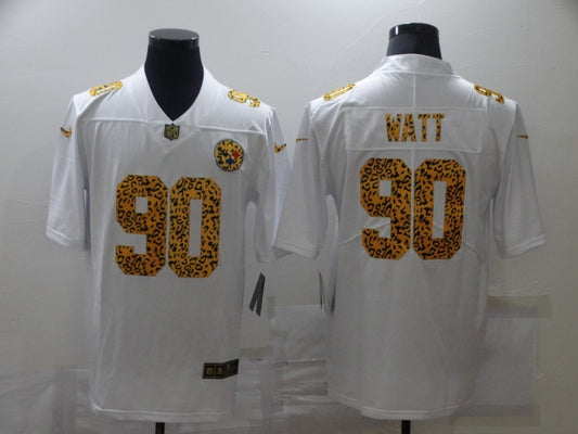 Men's Pittsburgh Steelers T.J. Watt #90 White Game Player Jersey1