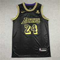 Men's Los Angeles Lakers Kobe Bryant #24 Black City Edition Swingman Jersey1