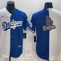 Men's Los Angeles Dodgers White/Blue Replica Player Jersey1